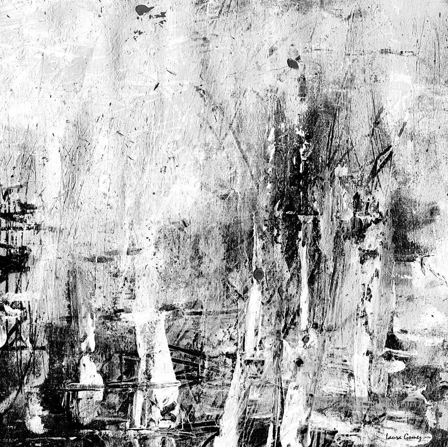 Noire et blanche abstract 3 Peintures à l'huile